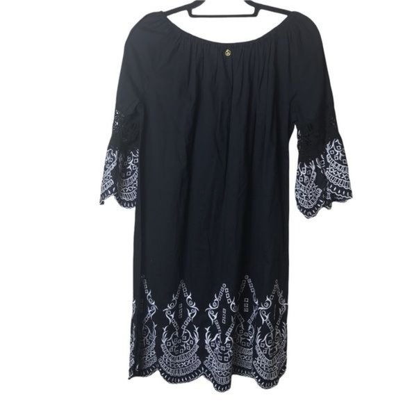 Amita Naithani Black and White Embroidered Tunic Mini Dress One Size (S-L) NWT - Picture 1 of 6